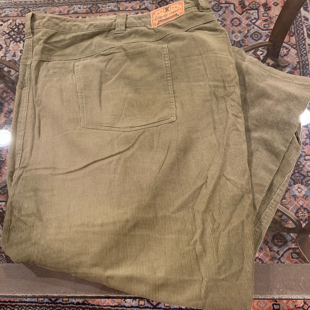 Big &Tall Liberty blues corduroy olive jeans 58-38